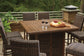 Paradise Trail Outdoor Bar Table and 8 Barstools