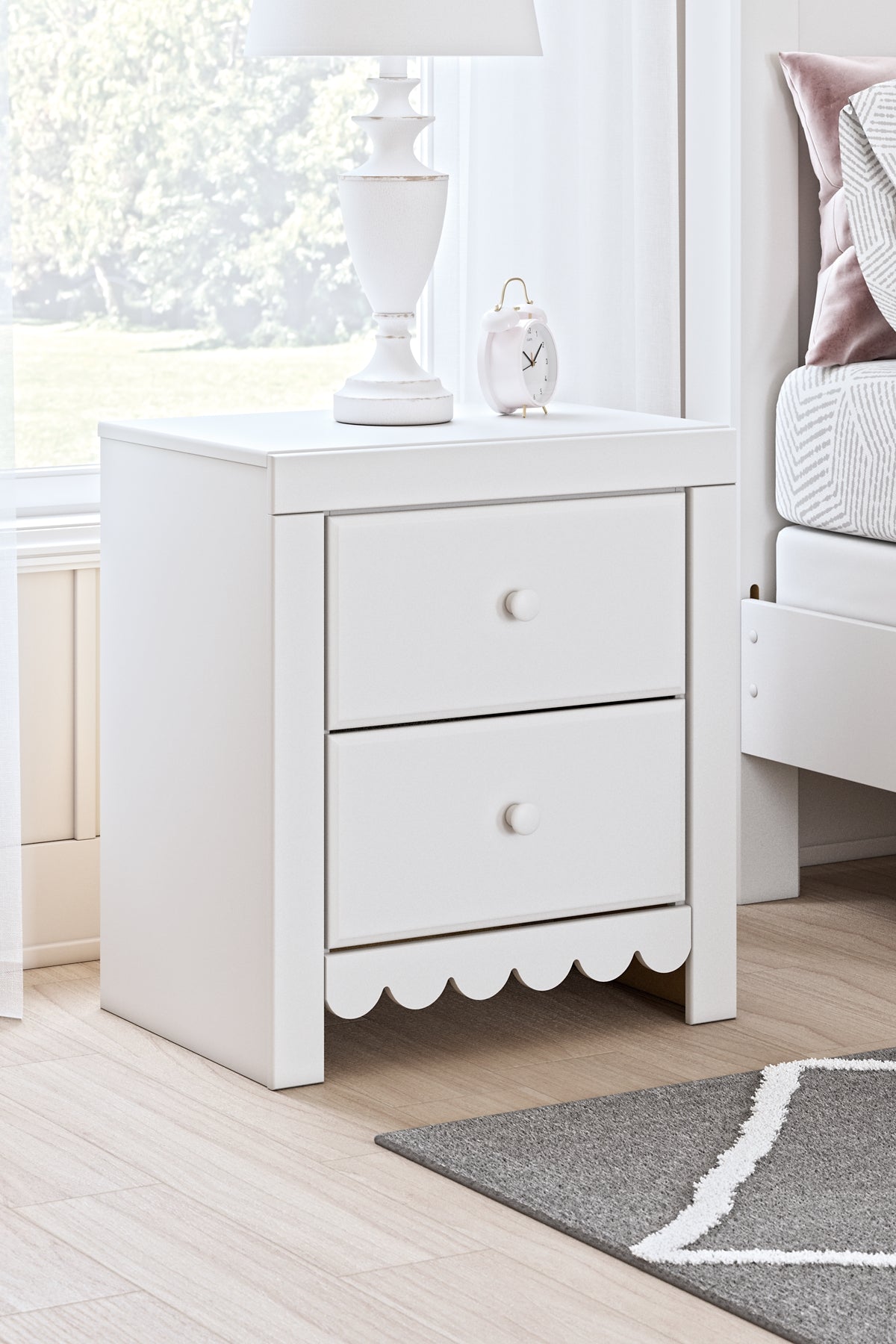 Ashley Express - Mollviney Twin Panel Bed with Nightstand