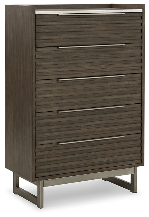Arkenton Queen Panel Bed with Mirrored Dresser and Chest