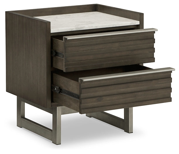Arkenton King Panel Bed with Mirrored Dresser and 2 Nightstands