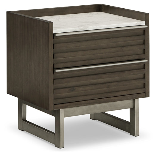 Arkenton King Panel Bed with Mirrored Dresser and 2 Nightstands