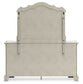 Arlendyne King Upholstered Bed with Mirrored Dresser