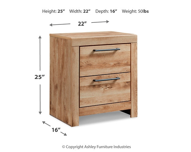 Hyanna Twin Panel Bed with Storage with Mirrored Dresser and 2 Nightstands